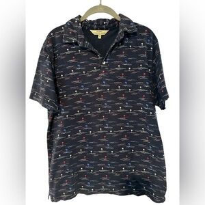 Alexander Julian Navy and Red Patterned Men's Shirt